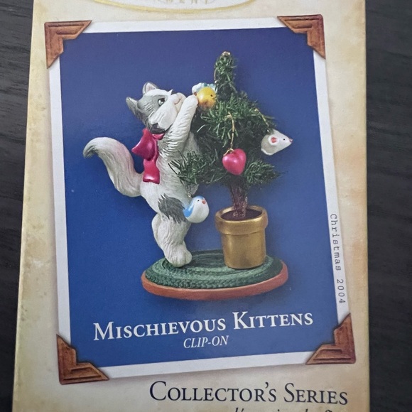 2004 Hallmark Mischievous Kittens Keepsake Clip On Ornament 6th in Series - Picture 2 of 8
